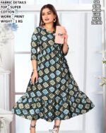 Casual And Festive Wear Super Cotton Printed Dress