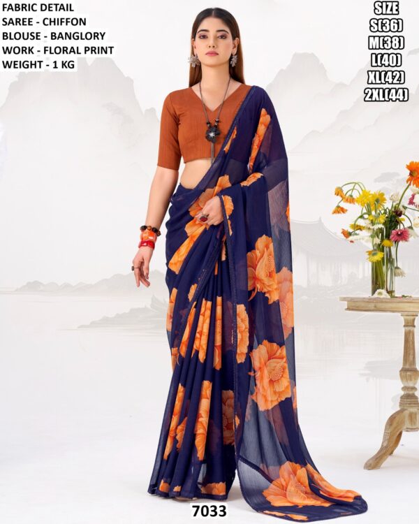 Trendy Floral Print Saree Collection For Women