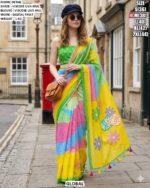 Designer Viscose Liva Mul Saree For Women