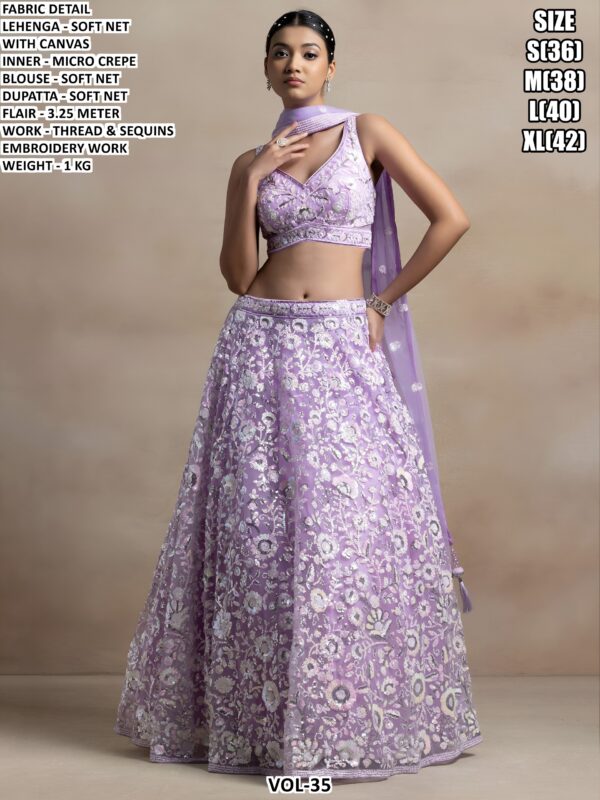 Festive Wear Soft Net Lehenga Choli For Women