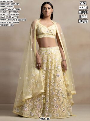 Festive Wear Soft Net Lehenga Choli For Women