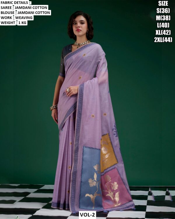 Graceful Jamdani Cotton Saree With Designer Appeal