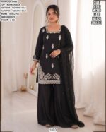 Roman Silk Suit Set With Sequins Embroidery Work