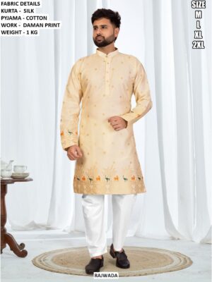 Traditional Silk Kurta Pajama For Festive Wear