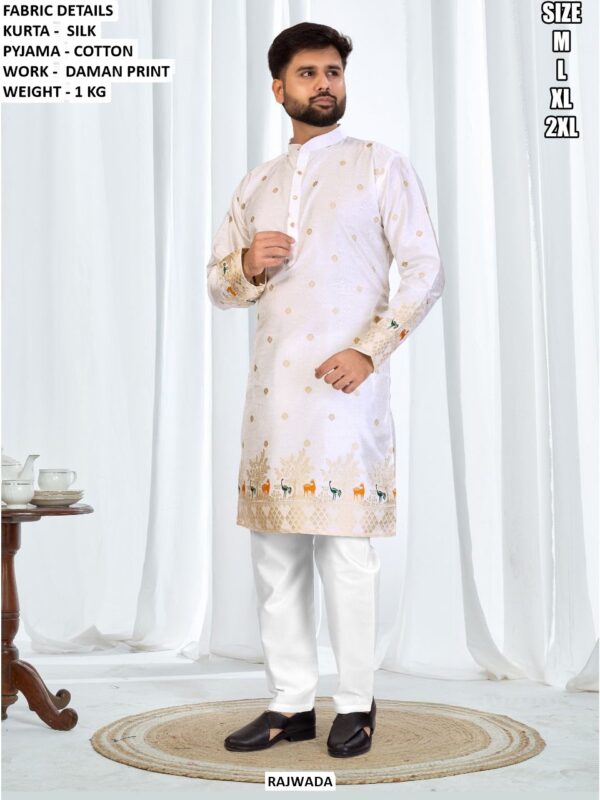 Traditional Silk Kurta Pajama For Festive Wear