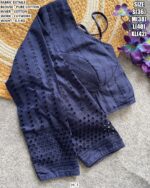 Pure Cotton Cutwork Designer Blouse With Inner