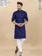 Men’S Heavy Cotton Kurta With Raymond Cotton Pyjama Plain Work Ethnic Set