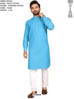 Men’S Heavy Cotton Kurta With Raymond Cotton Pyjama Plain Work Ethnic Set