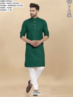 Men’S Heavy Cotton Kurta With Raymond Cotton Pyjama Plain Work Ethnic Set