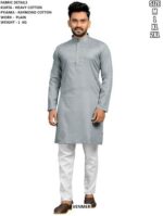 Men’S Heavy Cotton Kurta With Raymond Cotton Pyjama Plain Work Ethnic Set