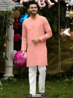 Men’S Heavy Cotton Kurta With Raymond Cotton Pyjama Plain Work Ethnic Set