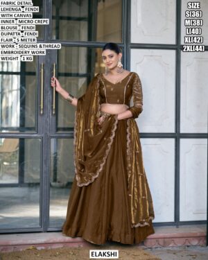 Stylish Fendi Lehenga Choli For Festive And Occasion Wear