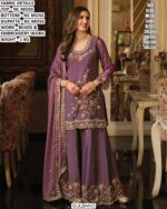 Heavy Embroidery Work Sharara Suit With Dupatta