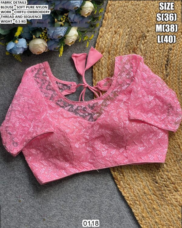 Fancy Readymade Blouse With Thread And Sequence Work