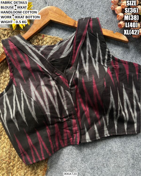 Traditional Ikkat Handloom Blouse Design
