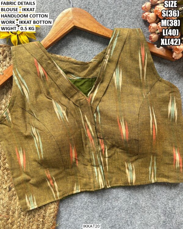 Traditional Ikkat Handloom Blouse Design