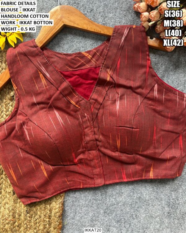 Traditional Ikkat Handloom Blouse Design