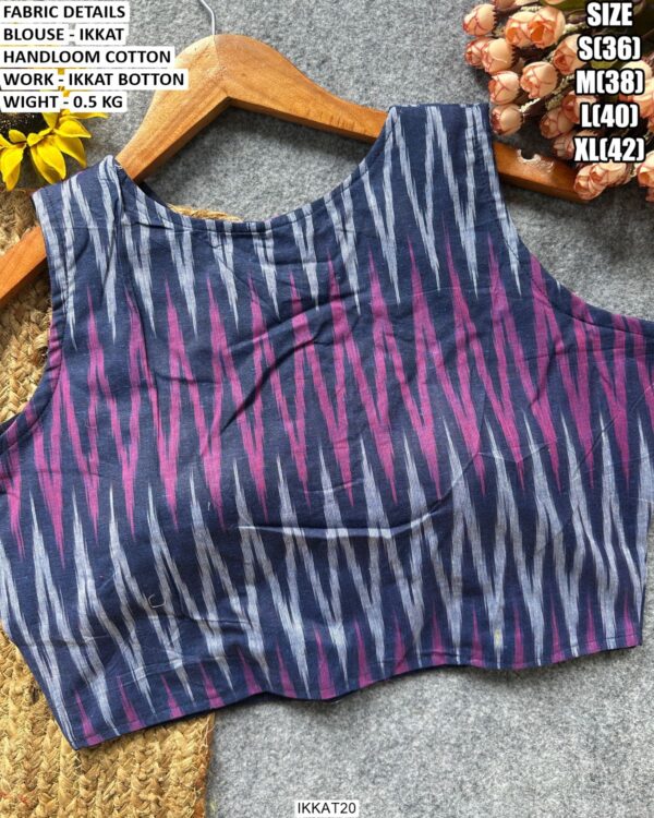 Traditional Ikkat Handloom Blouse Design