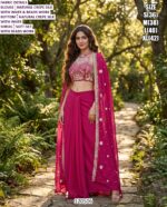 Luxury Palazzo And Draped Skirt Set Collection With Beads Work
