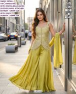 Stylish Fendy Silk And Simar Silk Designer Palazzo Suit