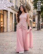 Stylish Fendy Silk And Simar Silk Designer Palazzo Suit