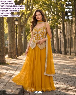 Stylish Fendy Silk And Simar Silk Designer Palazzo Suit