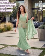 Beautiful Palazzo And Draped Skirt Set Collection With Beads Work