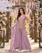 Beautiful Palazzo And Draped Skirt Set Collection With Beads Work