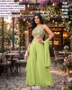Beautiful Palazzo And Draped Skirt Set Collection With Beads Work