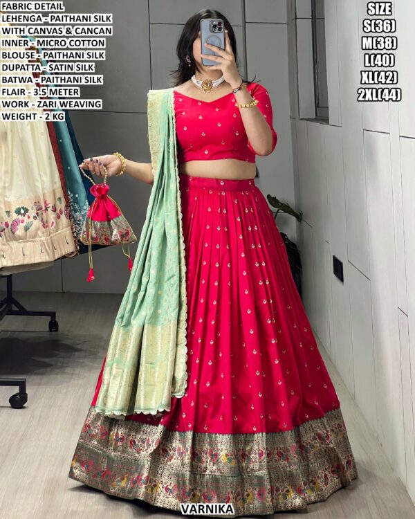 Graceful Paithani Silk Lehenga Choli For Occasion Wear
