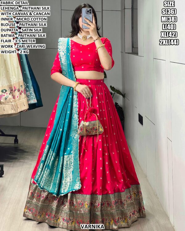 Graceful Paithani Silk Lehenga Choli For Occasion Wear