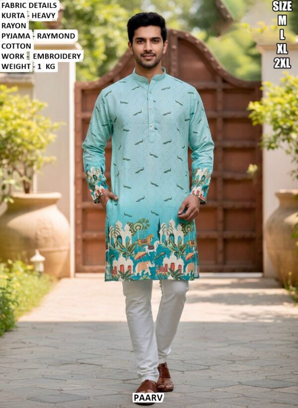 Functions And Party Wear Heavy Rayon Kurta Pajamas In Four Hit Designs