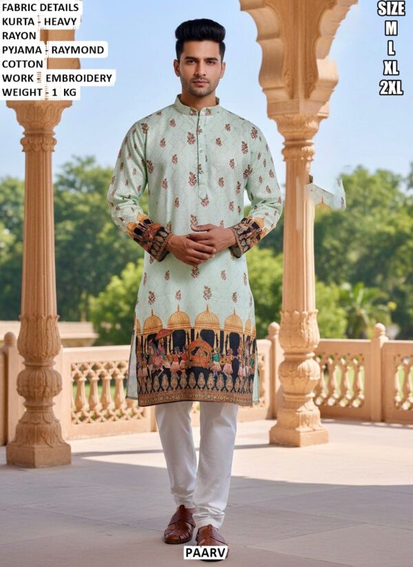 Functions And Party Wear Heavy Rayon Kurta Pajamas In Four Hit Designs