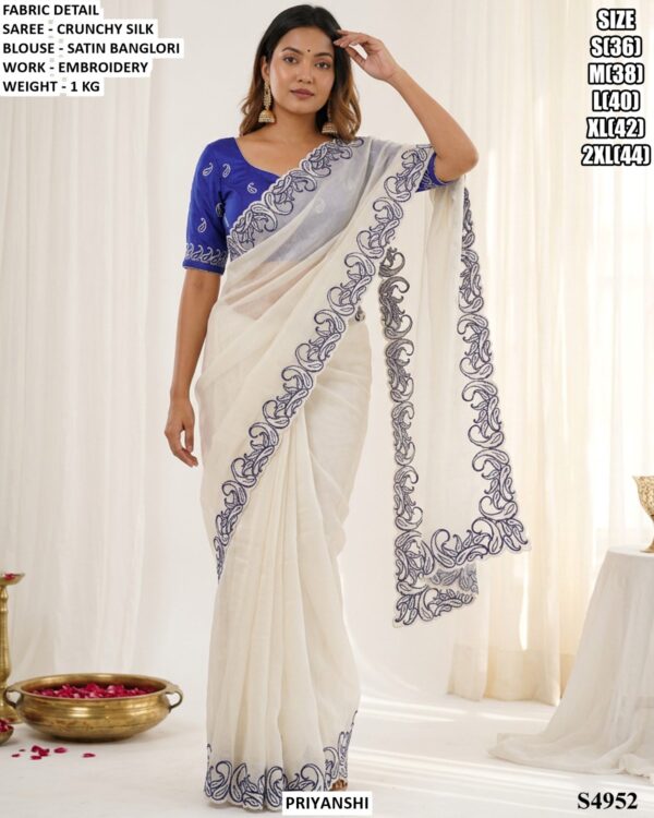 Traditional Embroidery Saree For Festive Wear