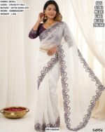 Traditional Embroidery Saree For Festive Wear