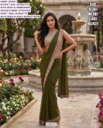 Premium Real Georgette Designer Saree And Palazzo Set Collection