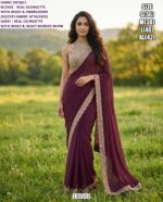 Premium Real Georgette Designer Saree And Palazzo Set Collection