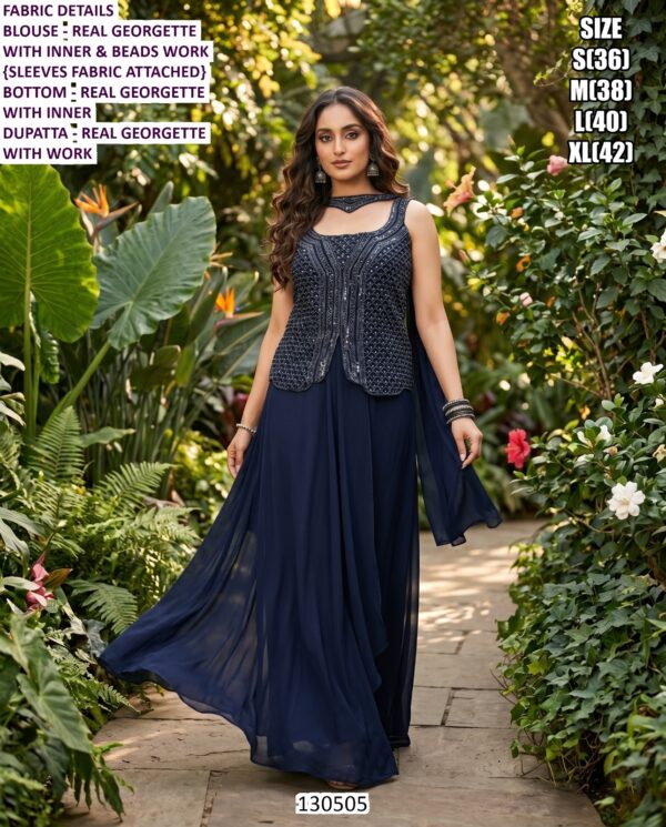 Women Ethnic Wear With Beads Work And Modern Styling