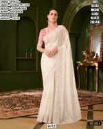 Elegant Saree With Tussar Silk Blouse