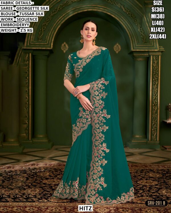 Elegant Saree With Tussar Silk Blouse