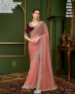 Elegant Saree With Tussar Silk Blouse