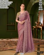 Elegant Saree With Tussar Silk Blouse