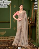Elegant Saree With Tussar Silk Blouse