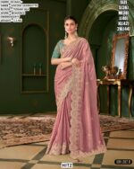 Elegant Saree With Tussar Silk Blouse
