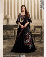 Foil Satin Lehenga Saree With Beads And Sequins Highlighted With Aari Work