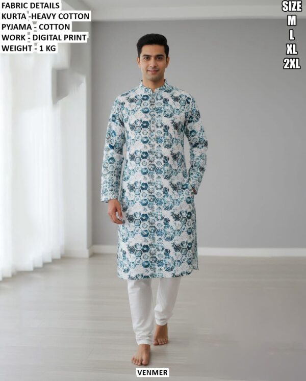 Premium Heavy Cotton Kurta Pyjama Set For Men