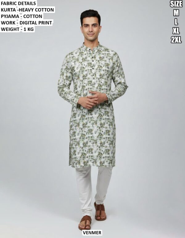 Premium Heavy Cotton Kurta Pyjama Set For Men