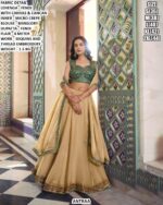 Designer Fendi Lehenga With Sequins And Thread Embroidery