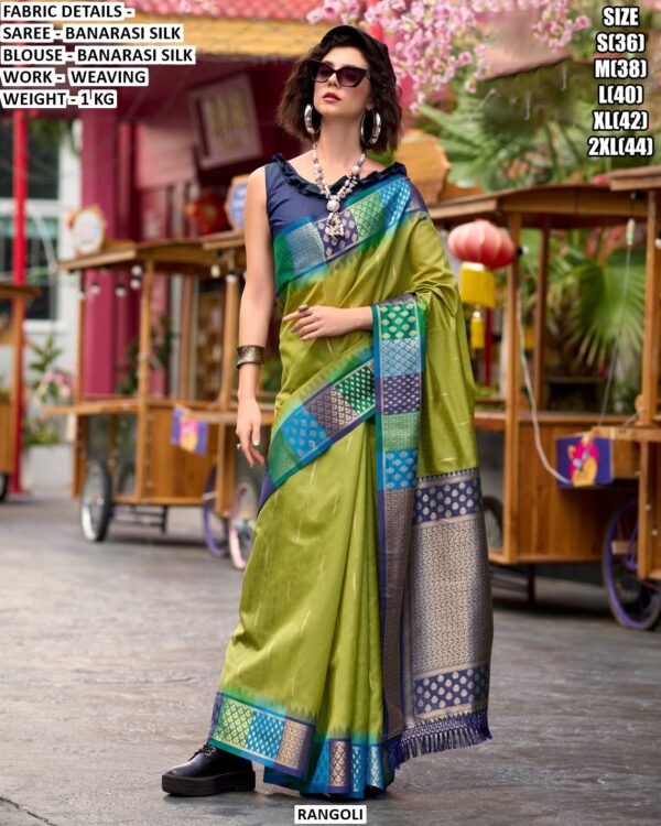 Banarasi Silk Saree With Elegant Weaving Work