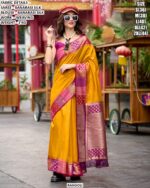 Banarasi Silk Saree With Elegant Weaving Work